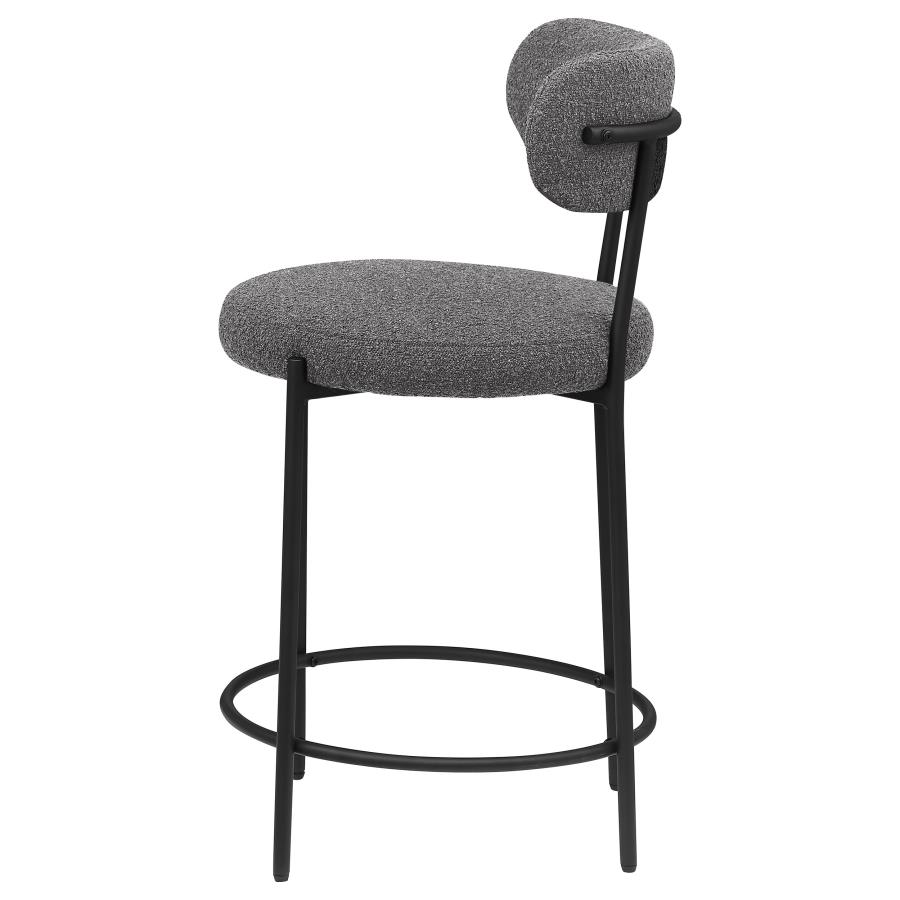 Viola Boucle Upholstered Counter Chair Grey (Set of 2) view 6