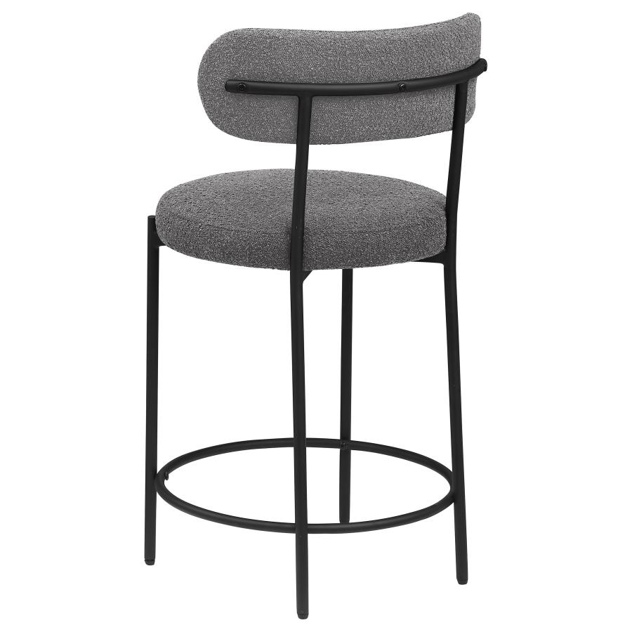 Viola Boucle Upholstered Counter Chair Grey (Set of 2) view 7