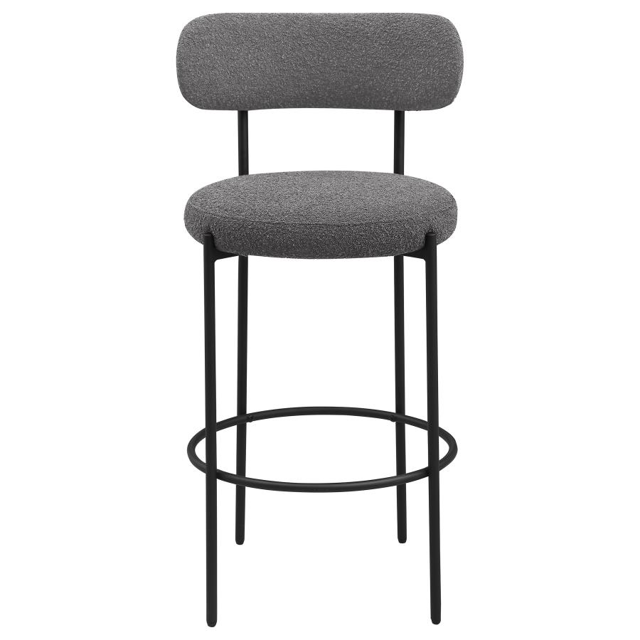 Viola Boucle Upholstered Bar Chair Grey (Set of 2) view 4