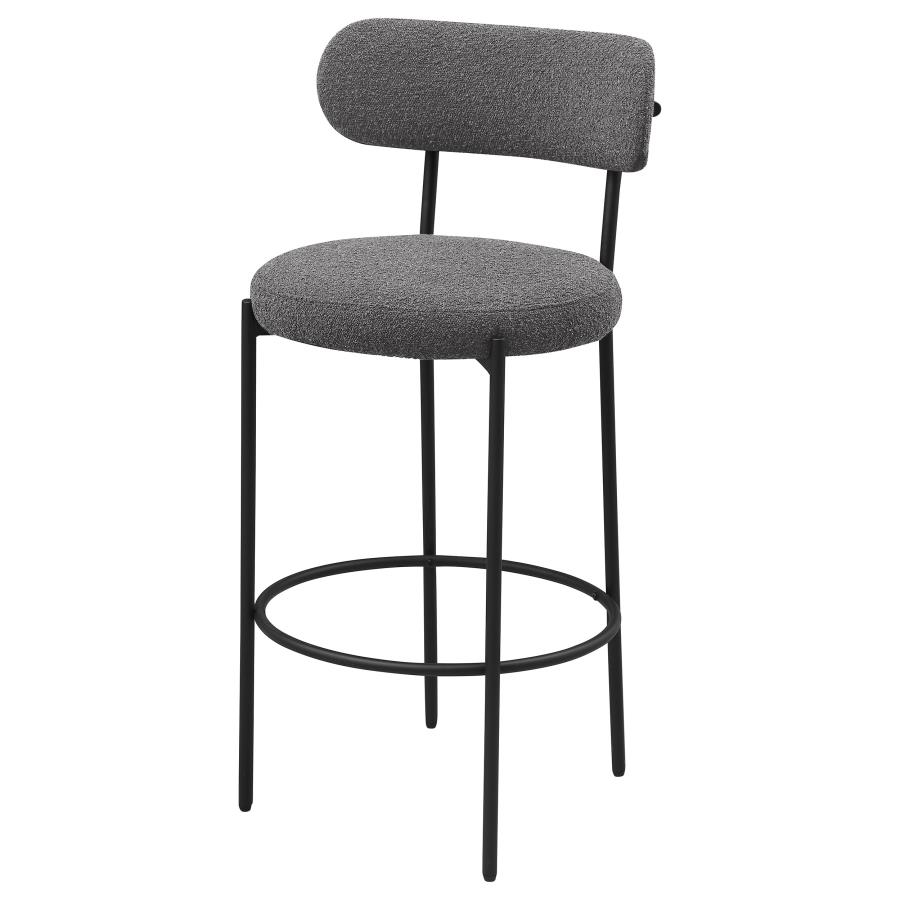 Viola Boucle Upholstered Bar Chair Grey (Set of 2) view 5
