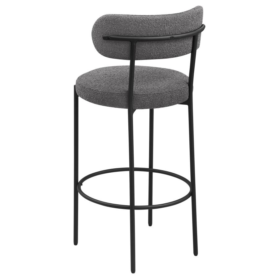 Viola Boucle Upholstered Bar Chair Grey (Set of 2) view 7