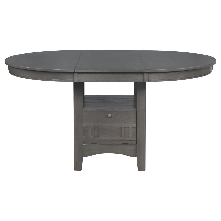 Lavon Oval 60-inch Extension Leaf Dining Table Medium Grey view 3