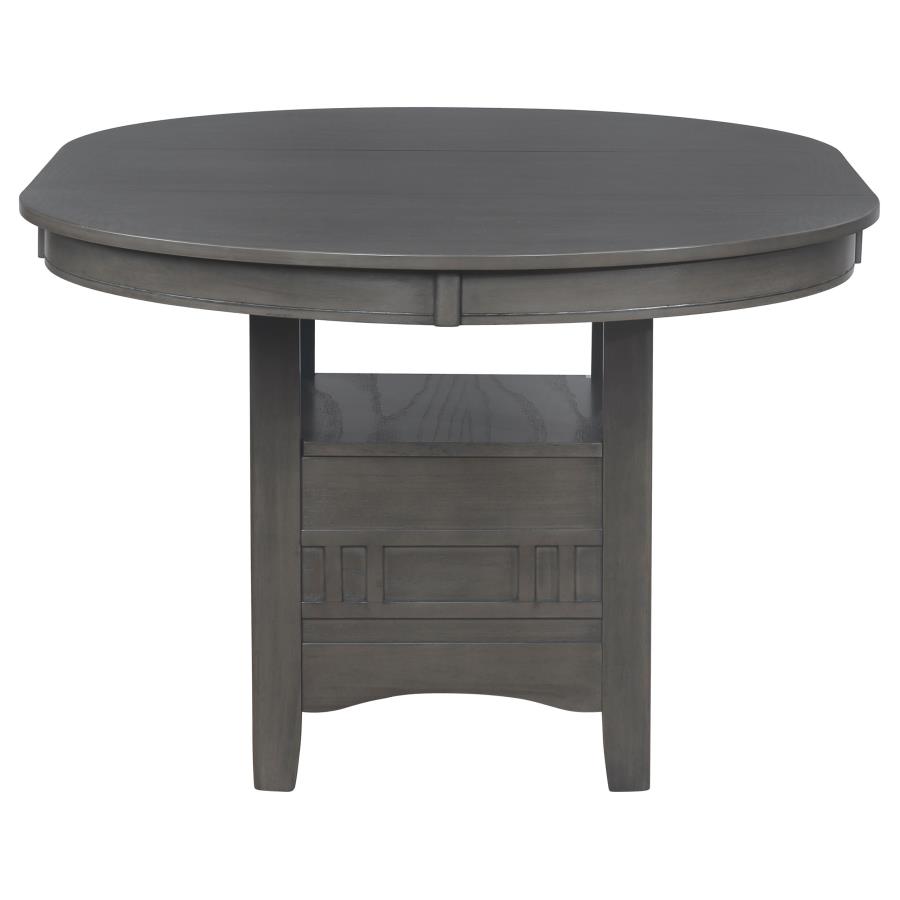 Lavon Oval 60-inch Extension Leaf Dining Table Medium Grey view 4