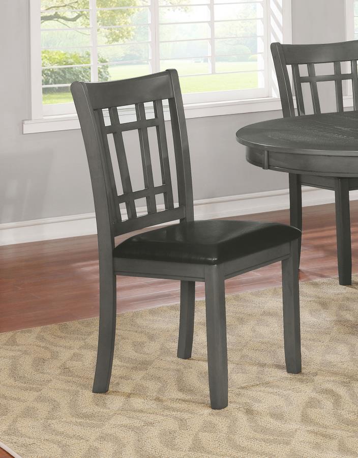 Lavon Wood Dining Side Chair Black and Medium Grey (Set of 2) view 2
