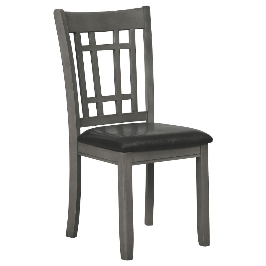 Lavon Wood Dining Side Chair Black and Medium Grey (Set of 2) view 3