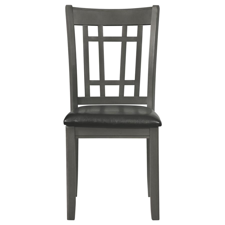 Lavon Wood Dining Side Chair Black and Medium Grey (Set of 2) view 4