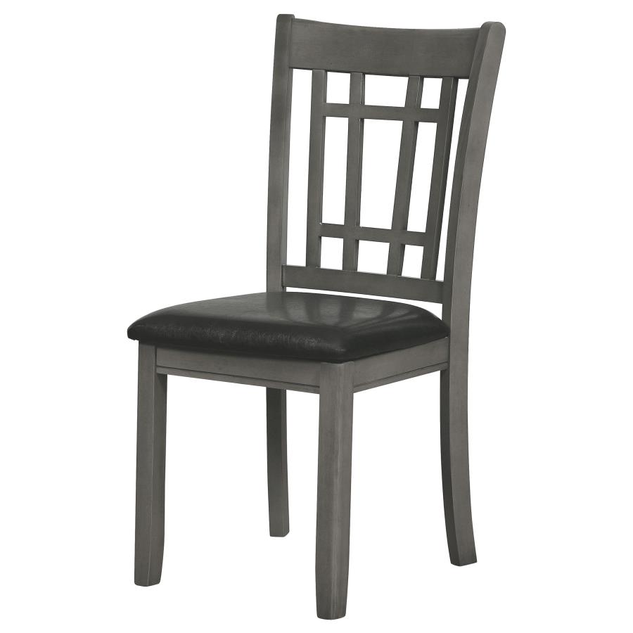 Lavon Wood Dining Side Chair Black and Medium Grey (Set of 2) view 5