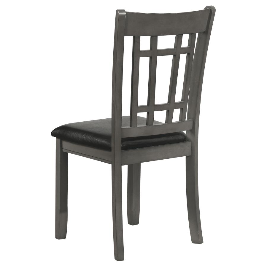 Lavon Wood Dining Side Chair Black and Medium Grey (Set of 2) view 7