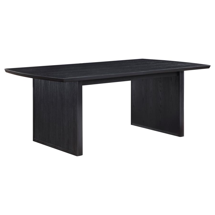 Brookmead 100-inch Extension Leaf Dining Table Black view 4