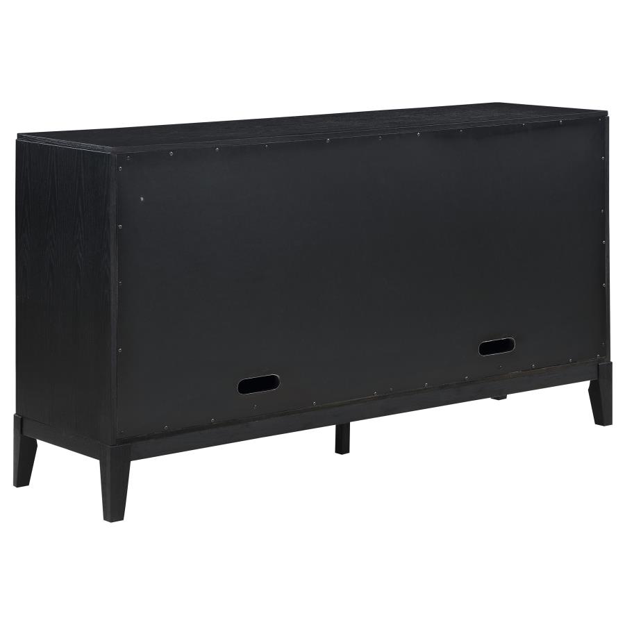 Brookmead 4-door Sideboard Buffet Storage Cabinet Black view 7