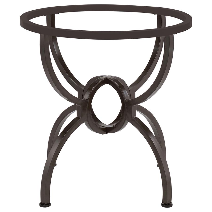 Aviano Round Metal Dining Table Base Gunmetal view 2