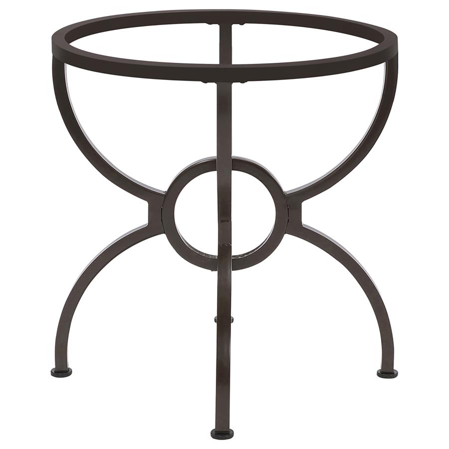 Aviano Round Metal Dining Table Base Gunmetal view 3