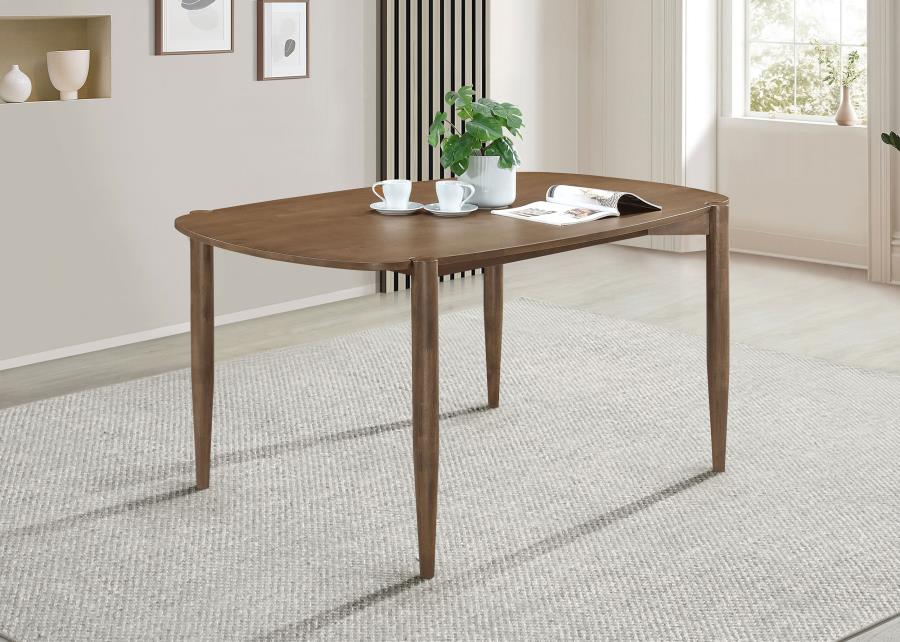 Dortch Oval 63-inch Solid Wood Dining Table Walnut view 2