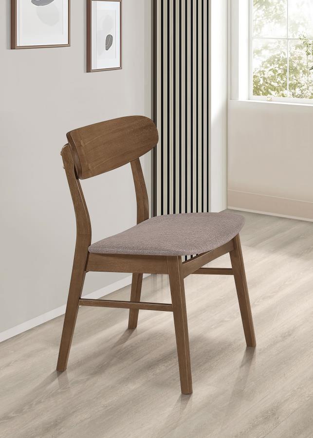 Dortch Dining Side Chair Walnut and Brown (Set of 2) view 2
