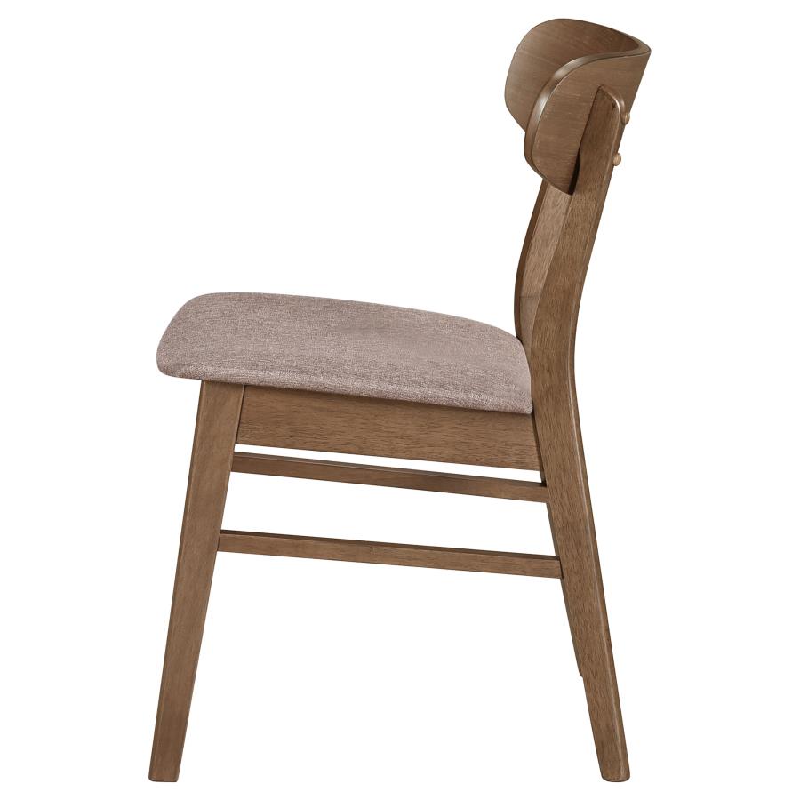 Dortch Dining Side Chair Walnut and Brown (Set of 2) view 6