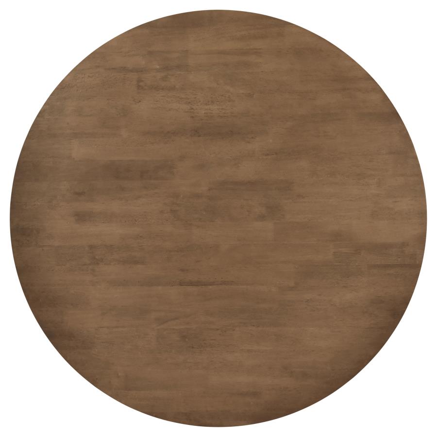 Dinah 5-piece Round Solid Wood Dining Set Walnut view 5