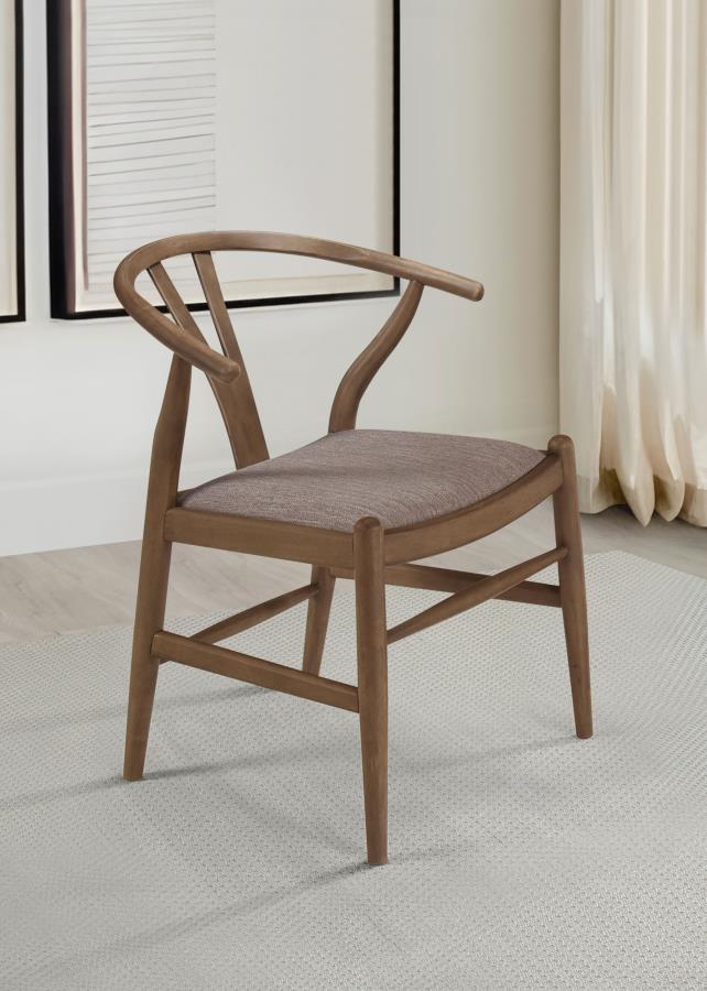 Dinah Wood Wishbone Dining Side Chair Walnut (Set of 2) view 2