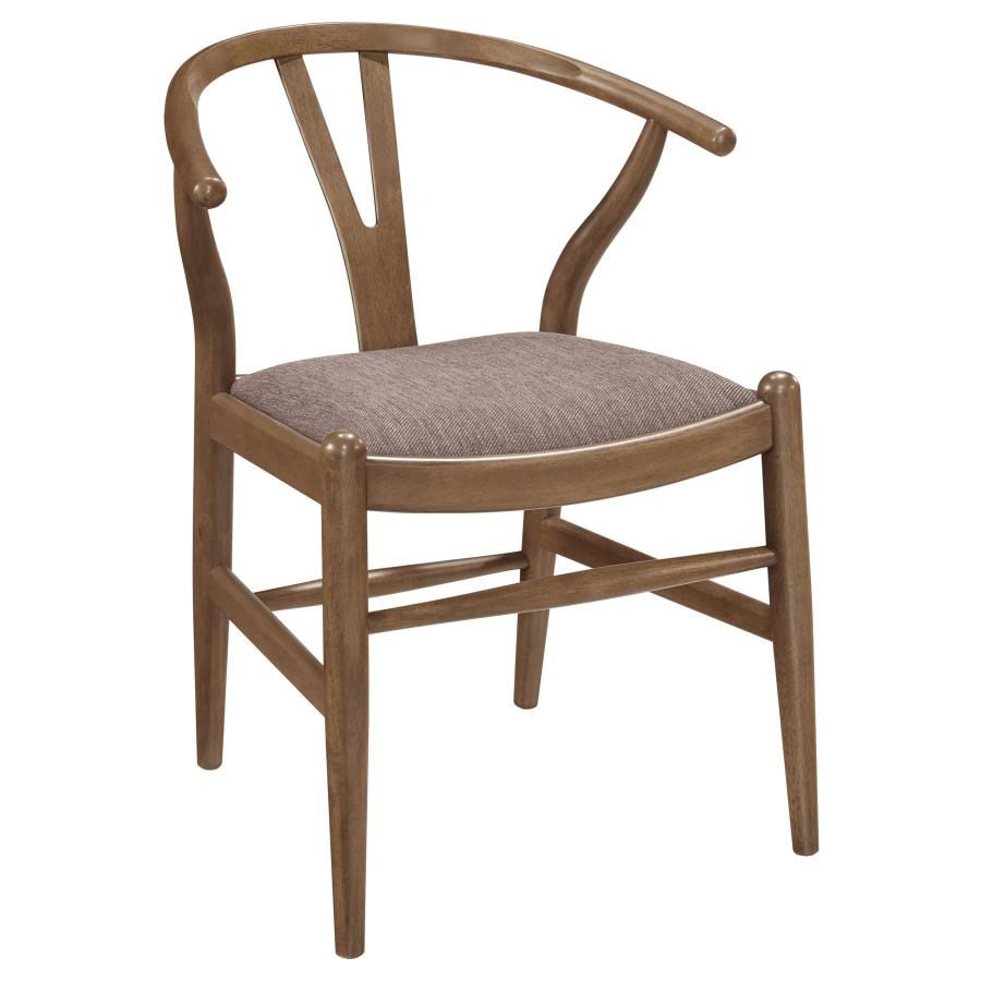 Dinah Wood Wishbone Dining Side Chair Walnut (Set of 2) view 3