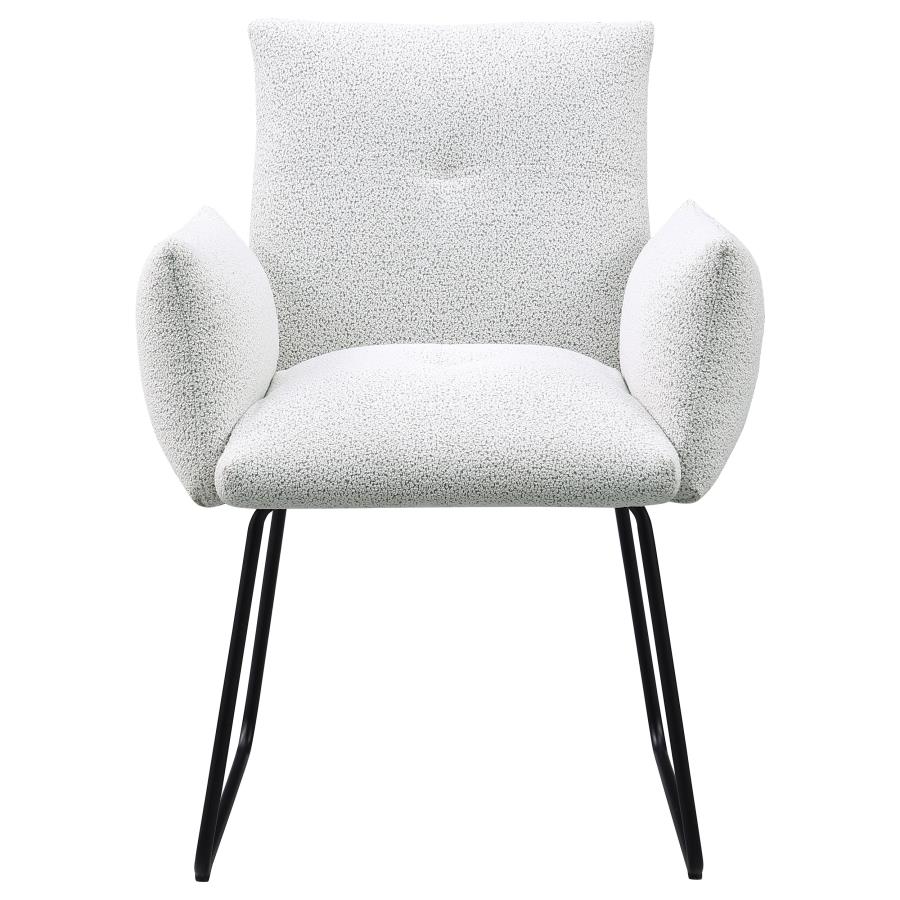 Ackland Upholstered Dining Arm Chair Light Grey (Set of 2) view 4