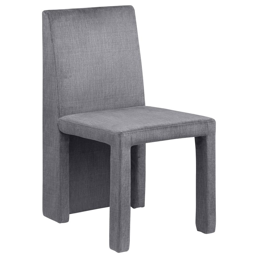 Tordera Velvet Upholstered Dining Side Chair Grey (Set of 2) view 3