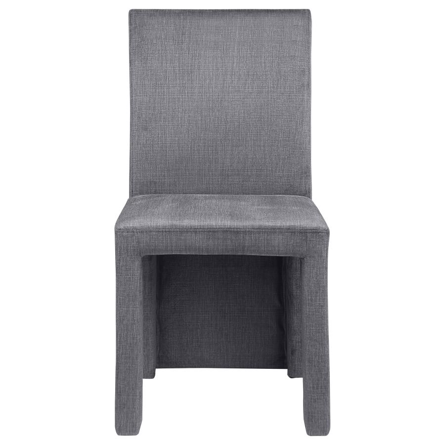 Tordera Velvet Upholstered Dining Side Chair Grey (Set of 2) view 4