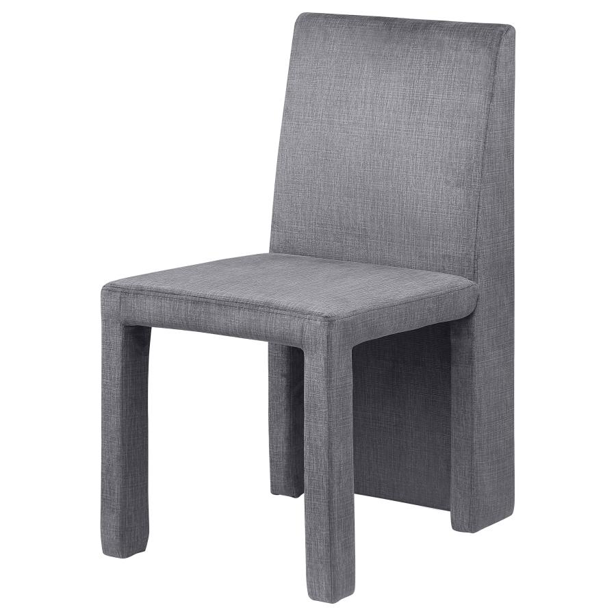 Tordera Velvet Upholstered Dining Side Chair Grey (Set of 2) view 5