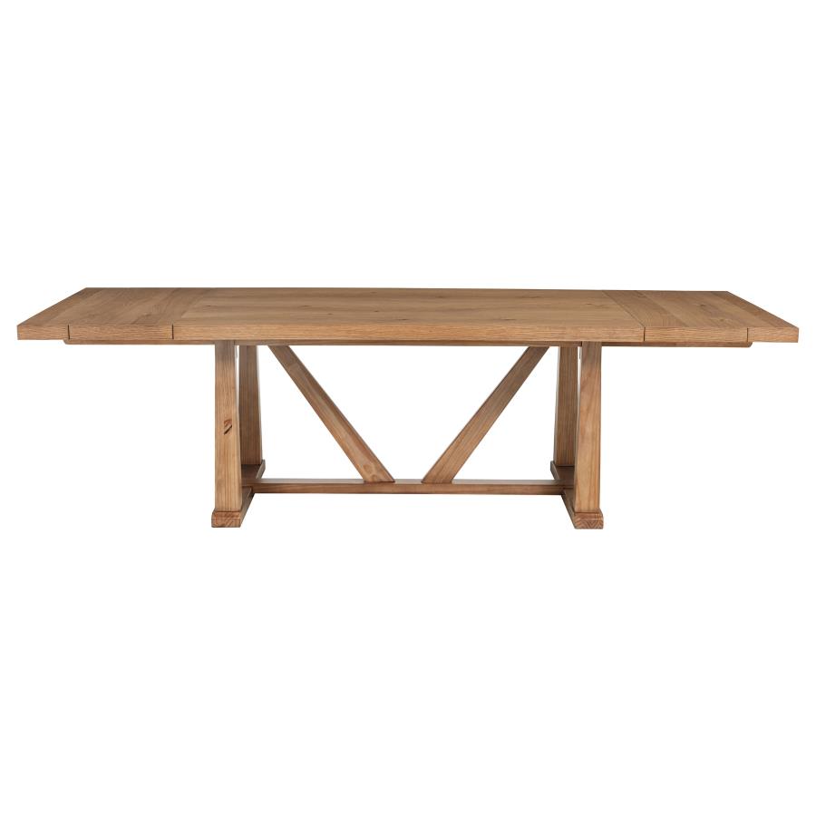 Middleton 106-inch Extension Leaf Dining Table Natural Brown view 5