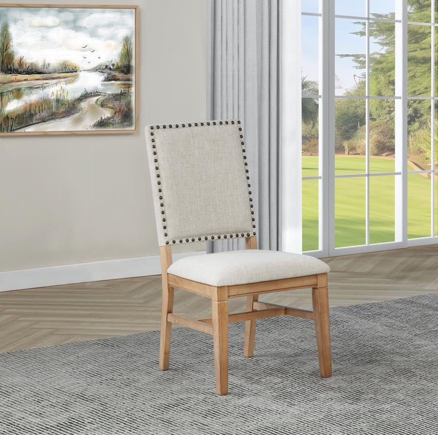 Middleton Upholstered Dining Side Chair Beige (Set of 2) view 2