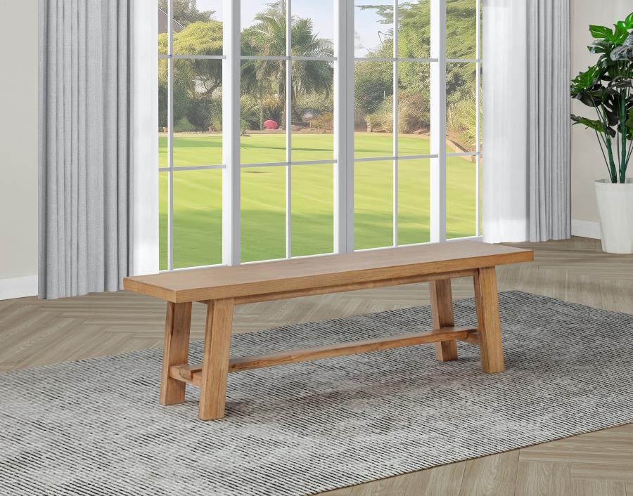 Middleton 60-inch Wood Backless Dining Bench Natural Brown view 2