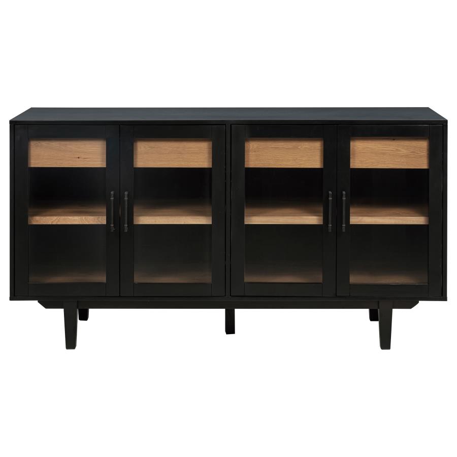 Middleton 4-door Sideboard Server with Dual Drawers Black view 3