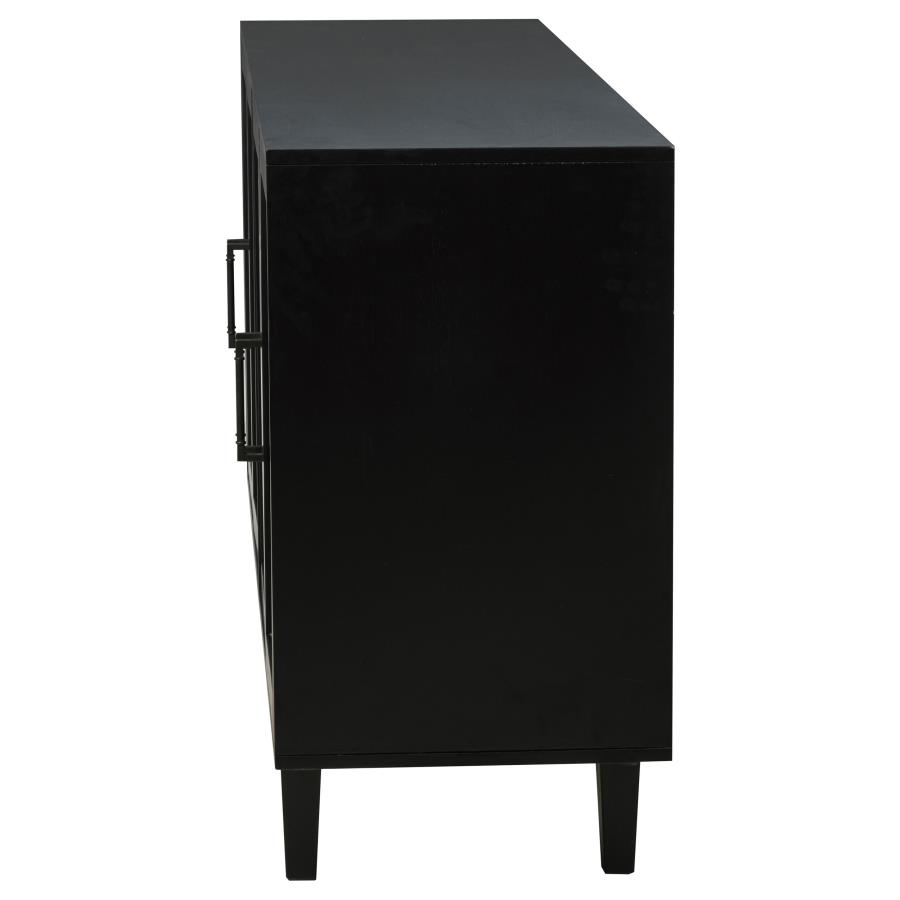 Middleton 4-door Sideboard Server with Dual Drawers Black view 6