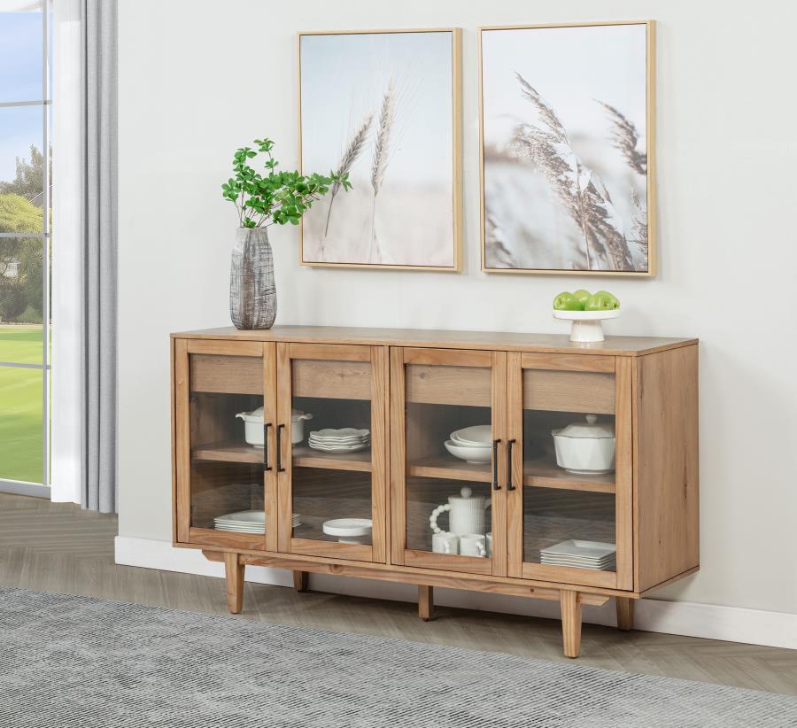 Middleton 4-door Sideboard Server with Dual Drawers Natural view 2