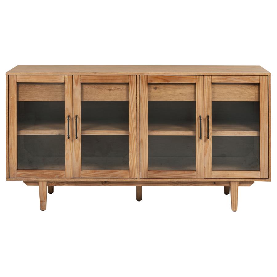 Middleton 4-door Sideboard Server with Dual Drawers Natural view 3