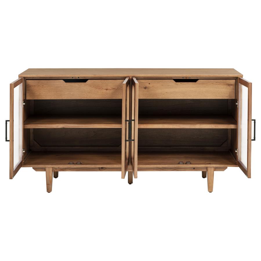 Middleton 4-door Sideboard Server with Dual Drawers Natural view 4