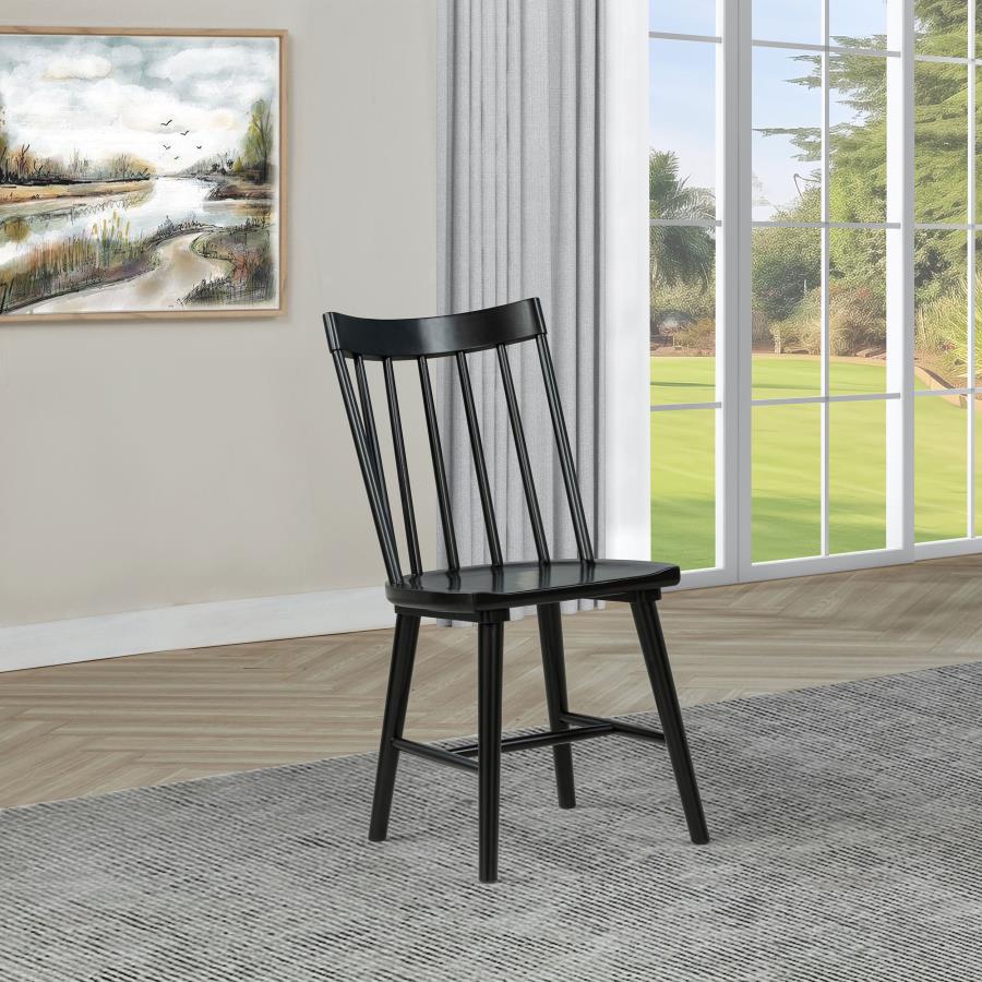 Middleton Solid Wood Dining Side Chair Black (Set of 2) view 2