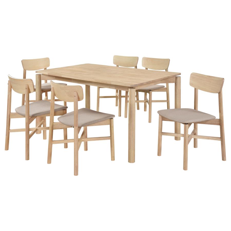 Parkridge 7-piece 59-inch Wood Dining Set White Washed view 2
