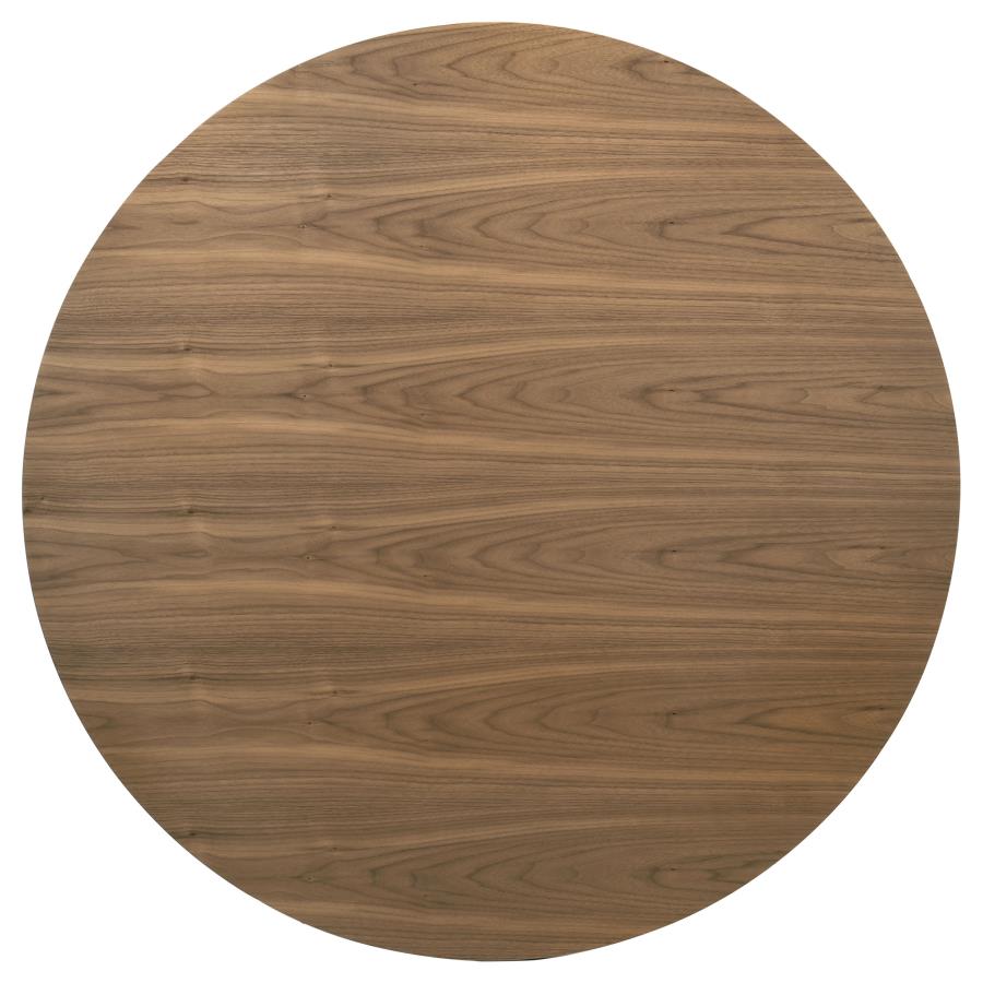 Crestmore 46-inch Round Wood Dining Table Walnut view 5