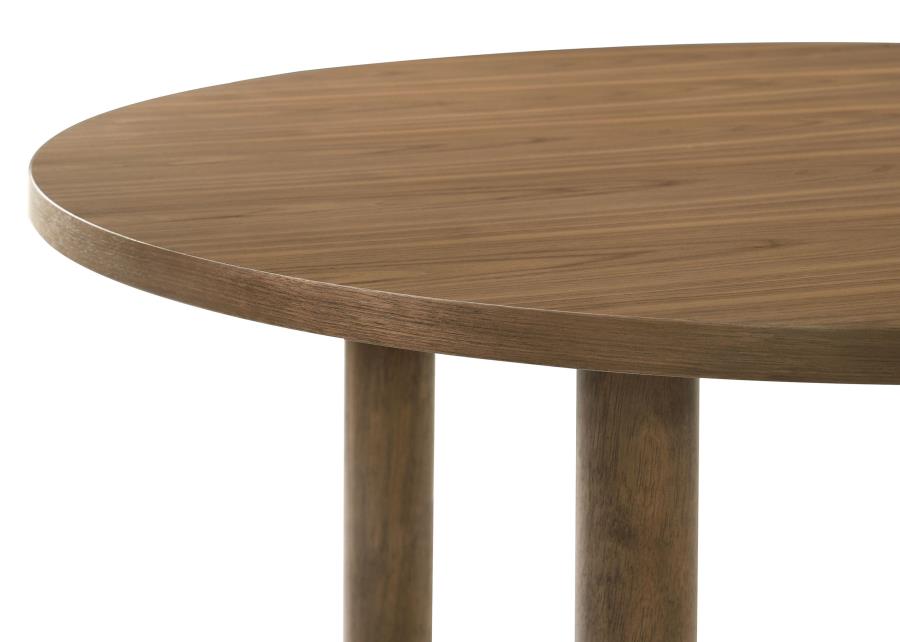Crestmore 46-inch Round Wood Dining Table Walnut view 6