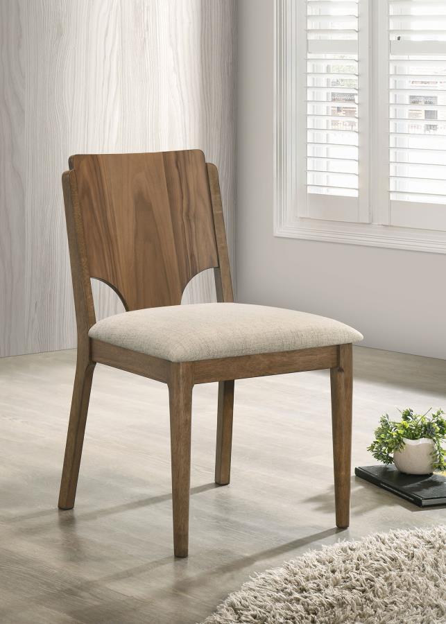 Crestmore Dining Chair Upholstered Seat Walnut (Set of 2) view 2