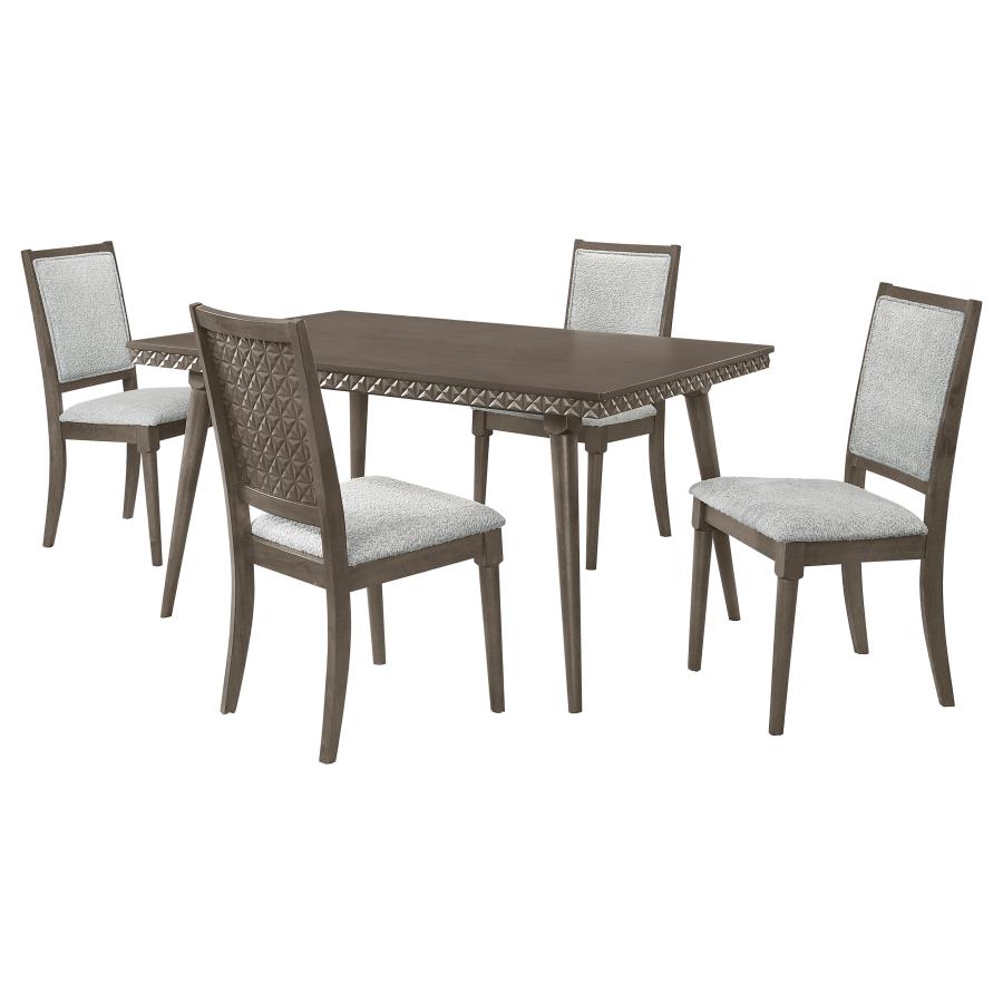 Onslow 5-piece 59-inch Rectangular Dining Set Dark Brown view 2