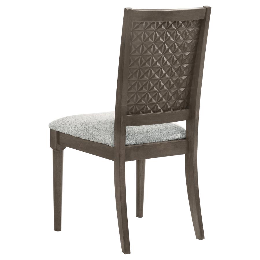 Onslow Upholstered Dining Side Chair Dark Brown (Set of 2) view 7