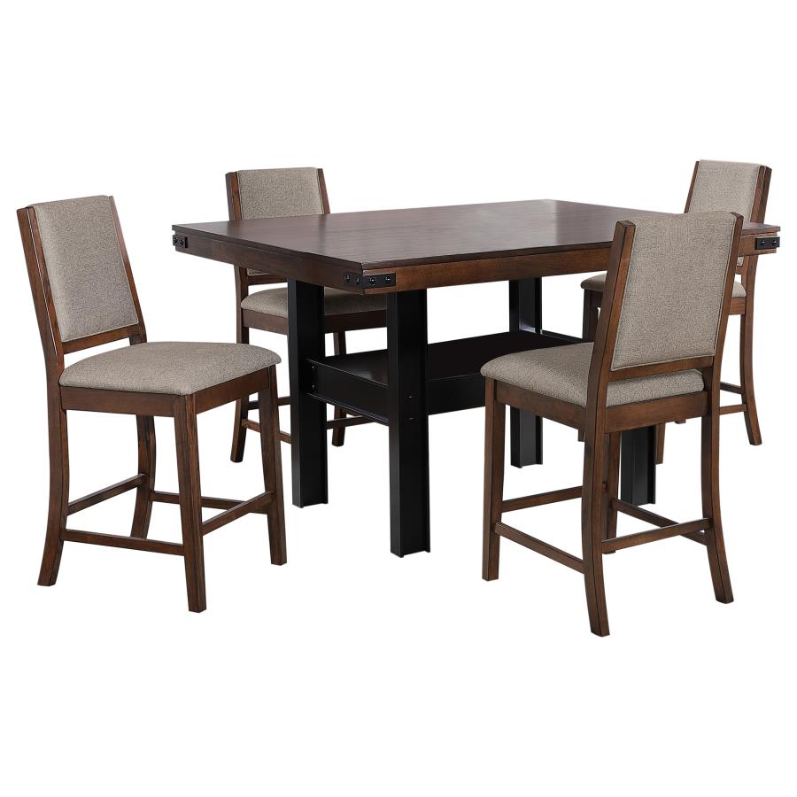 Patterson 5-piece Counter Height Dining Set Mango Oak view 2