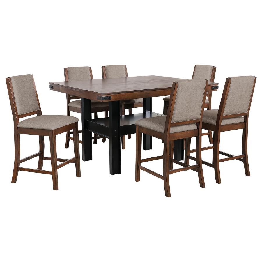 Patterson 7-piece Counter Height Dining Set Mango Oak view 2