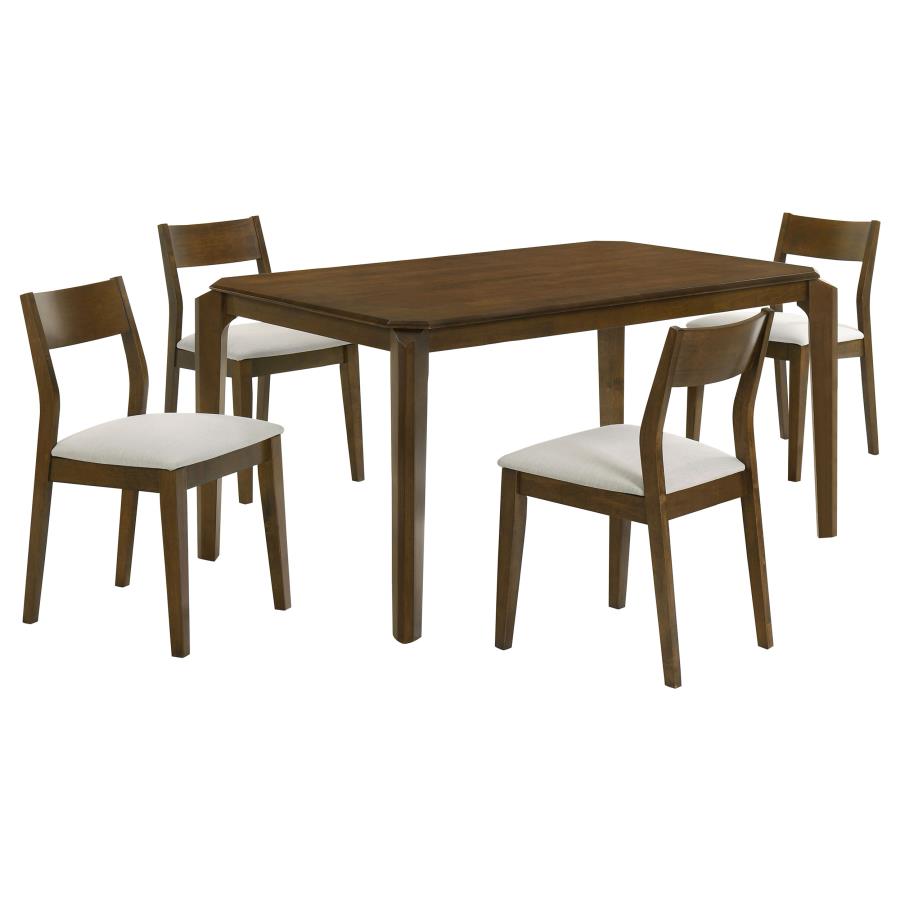 Almonte 5-piece 59-inch Rectangular Dining Set Dark Brown view 2