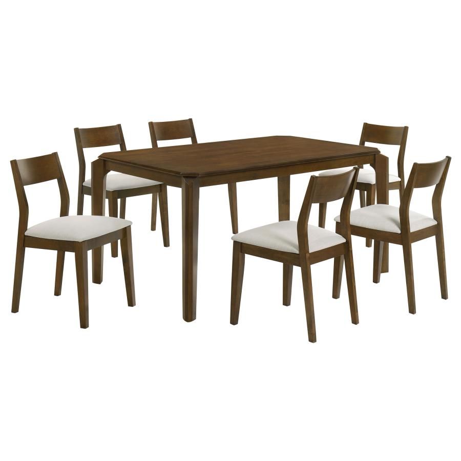 Almonte 7-piece 59-inch Rectangular Dining Set Dark Brown view 2