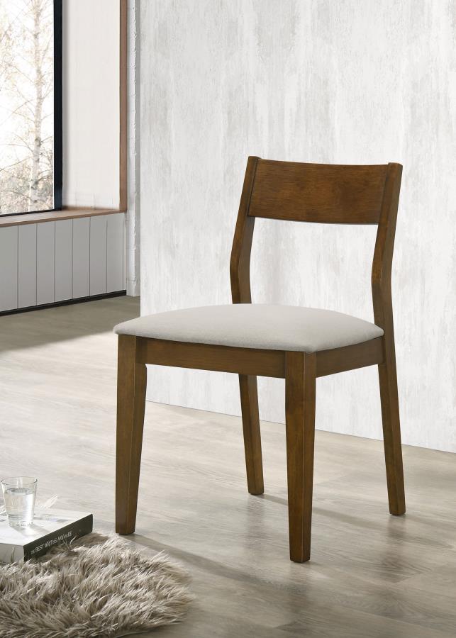 Almonte Dining Chair Upholstered Seat Dark Brown (Set of 2) view 2