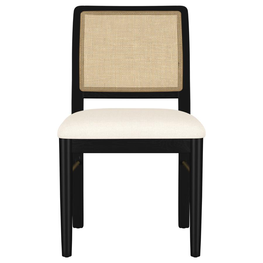 Arini Rattan Cane Dining Side Chair Black (Set of 2) view 4