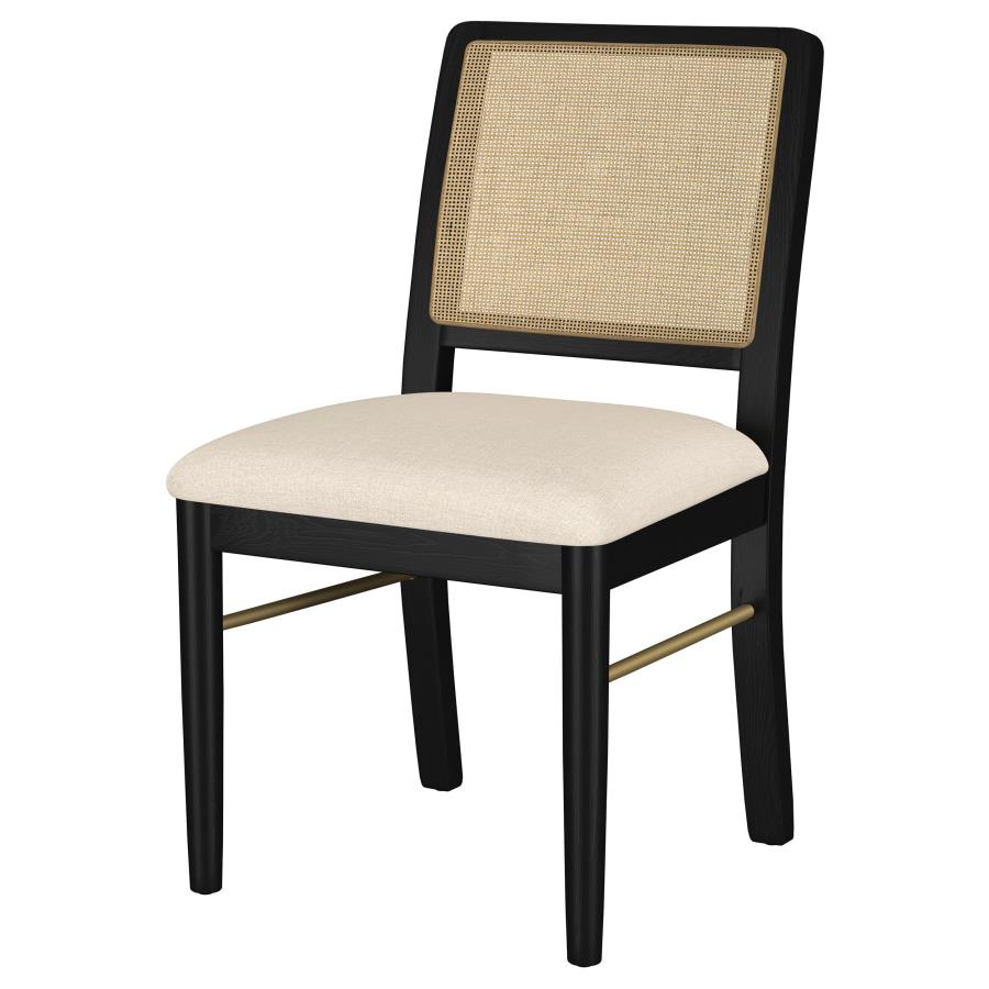 Arini Rattan Cane Dining Side Chair Black (Set of 2) view 5