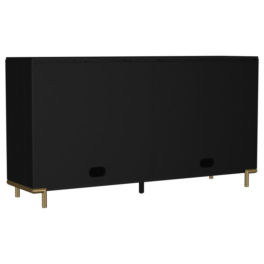 Arini 2-drawer Cane Door Dining Sideboard Server Black view 7