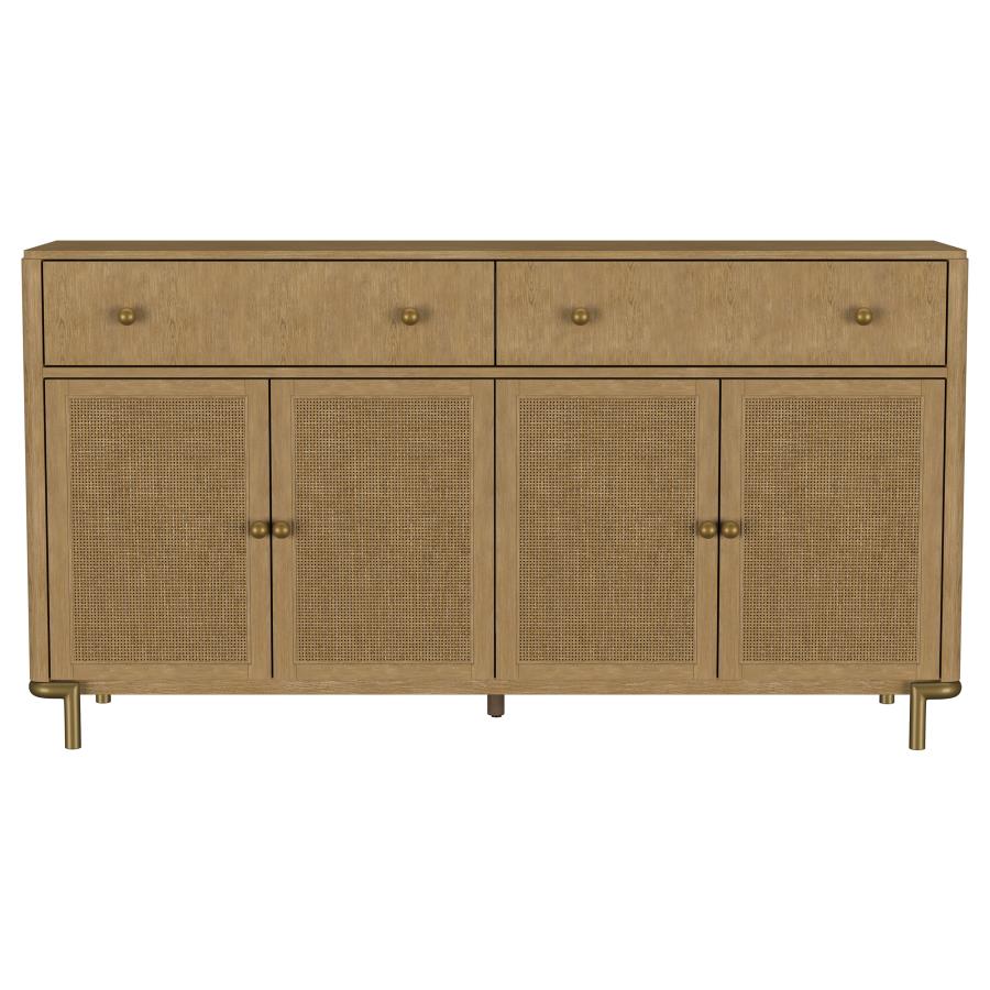 Arini 2-drawer Cane Door Dining Sideboard Server Sand Wash view 4